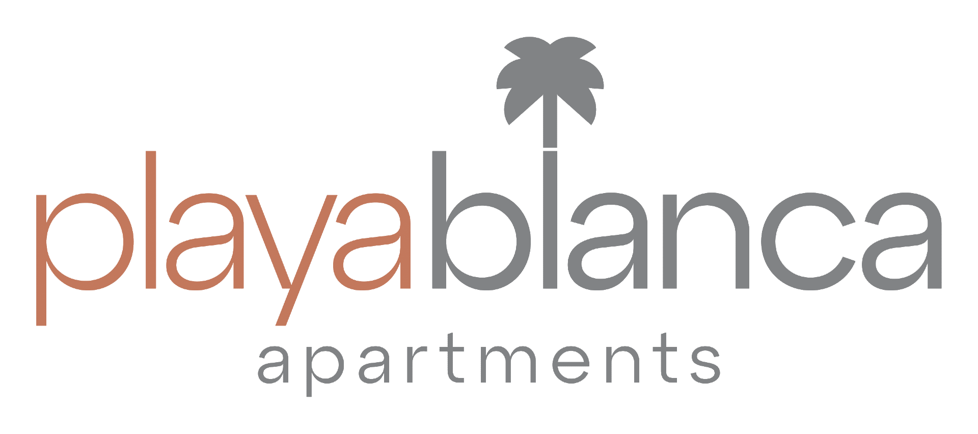 a logo for davao apartments with a palm tree in the middle